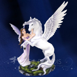 STATUETTE FEE ANGE LICORNE