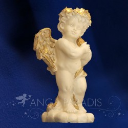FIGURINE D'ANGE GROS CUPIDON DOREE 42cm