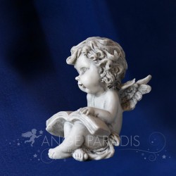 statuette D'ANGE avec un livres