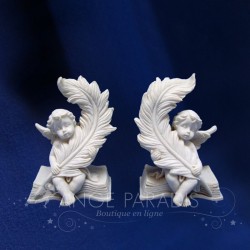 2 ANGELOTS AVEC DES PLUMES