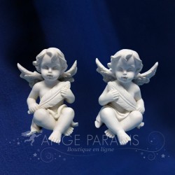 FIGURINES D'ANGES AVEC UNE PLUME