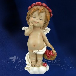 CHERUBIN AVEC BOUQUET DE COEURS