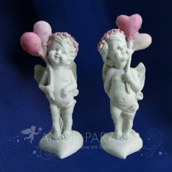 FIGURINES D'ANGES BALLONS DE COEUR