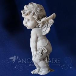 STATUE D'ANGE GRIS CHERUBINS 