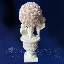 STATUETTE CHERUBINS GRANDES FLEURS
