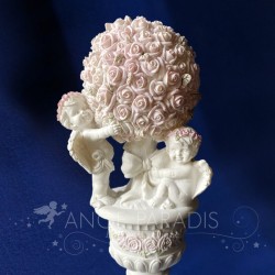 STATUETTE ANGE FLEURS