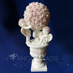 STATUETTE ANGE GRANDES FLEURS