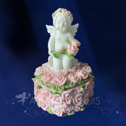 Boite & Figurine Ange Roses