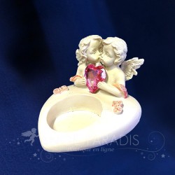 bougeoir ange blanc