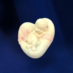BIBELOT BEBE ANGE COEUR