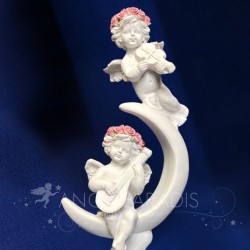 statuette ange musicien.