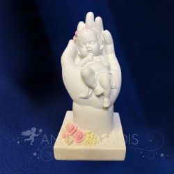 figurine bebe ange main