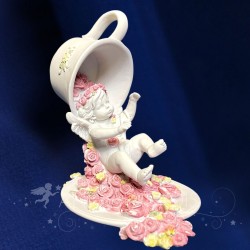 statuettes anges tasse