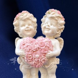 COUPLE D'ANGES LUMIERE 20CM