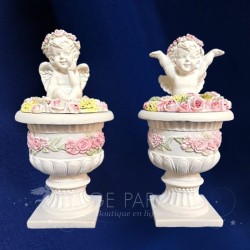 statuette d'ange pot de fleur