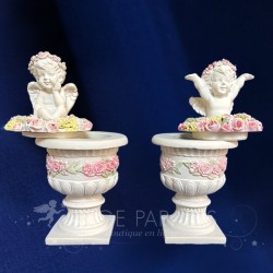 statuette d'ange pot de fleur