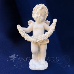 STATUE D'ANGE BLANC DEBOUT
