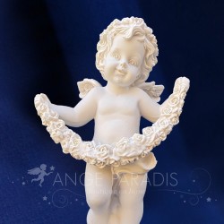 STATUE D'ANGE BLANC DEBOUT