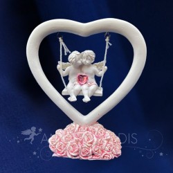 Figurine Ange Bisous Rose