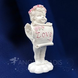 CHERUBIN AVEC UN PANNEAU LOVE
