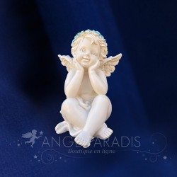 2 Figurines Angelots Bleus - 11cm
