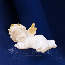 2 Angelots Dorés couchés - 15cm