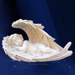 SCULPTURE ANGE PLUME GEANT 37CM