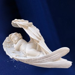SCULPTURE ANGE PLUME GEANT 37CM