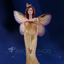 Statuette Fée Orange Papillon
