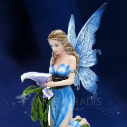 Figurine Fée Orchidée Bleu