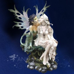 Grande Statue fée "Les Inséparables" -- 44cm