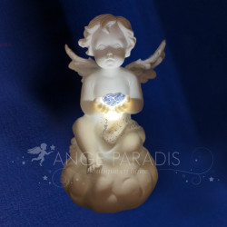 Figurine d'ange lumineux avec un coeur - Décoration Angelique