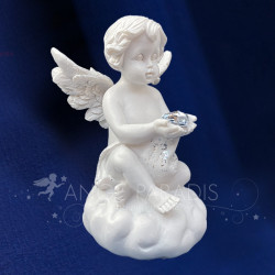 Figurine d'ange lumineux avec un coeur - Décoration Angelique