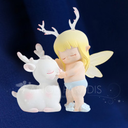ange avec un cerf