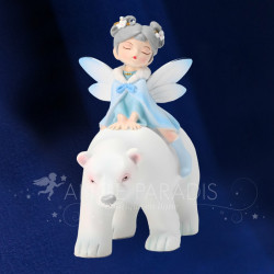 Ange avec un ours Blanc - Figurines d'anges