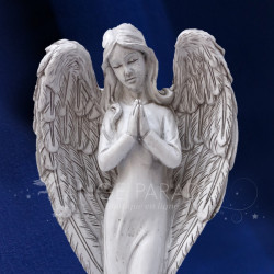 Statuette d'ange de couleur Gris blanc pour décorer