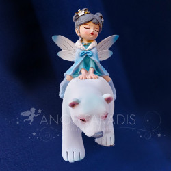 Ange avec un ours Blanc - Figurines d'anges
