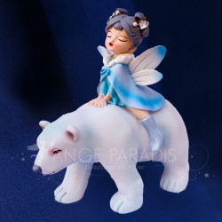 Ange avec un ours Blanc - Figurines d'anges