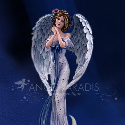 Statuette Ange Élégante Bleue