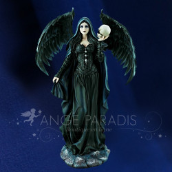 Statuette Ange Noir Au Crâne