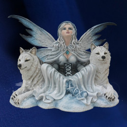 Fée Blanche Aux Deux Loups