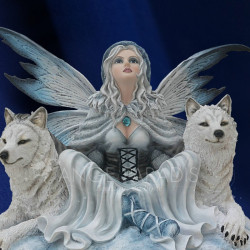 Fée Blanche Aux Deux Loups