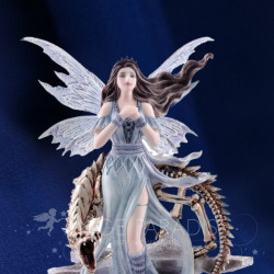Figurine fée bleue avec dragon – Décoration féerique