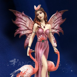 Figurine fée flamant rose – Statuette décorative originale