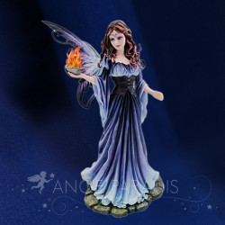 Statuette fée du feu bleuté – Grande figurine décorative
