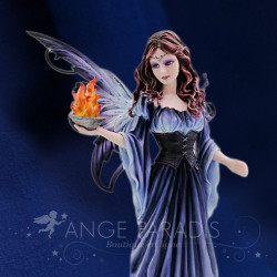 Statuette fée du feu bleuté – Grande figurine décorative