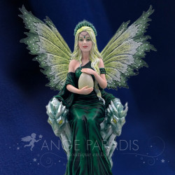 Figurine fée émeraude royale décorative