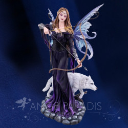Figurine Fée « Osmose du Loup Blanc » – Modèle grand format