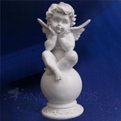 STATUE ANGE GARDIEN CONTEMPLATIF