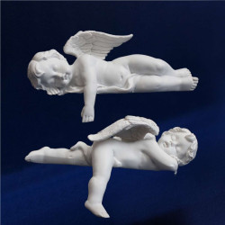 2 ANGES ENDORMIS POUR ETAGERE
